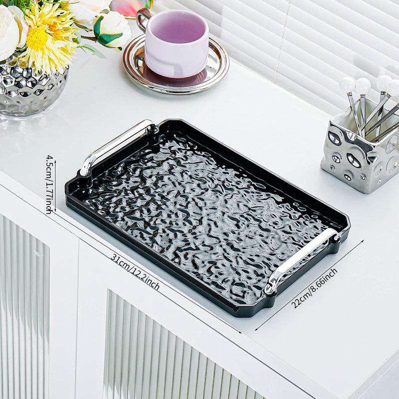 Rectangular Tea and Dessert Tray Set for Living Room or Salon