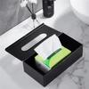 Luxury Stainless Steel Tissue Box For Desktop And Wall Mount In Living Room And Office