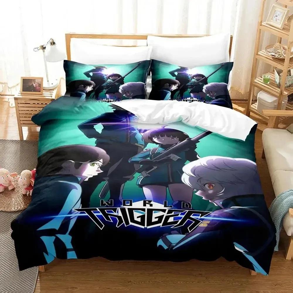 Anime Osamu Mikumo World Trigger Bedding Set Duvet Cover Bed Set Quilt Cover Pillowcase Comforter king Queen Size Boys Adult