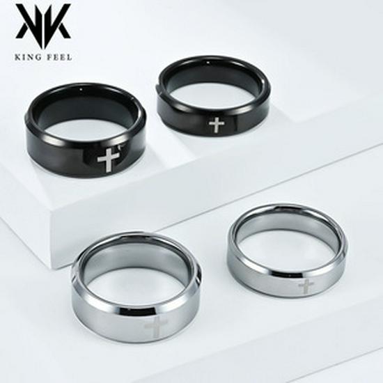 European & American Style Titanium Steel Men's Star Ring: Mystical Seven-Pointed Star Trend