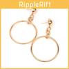 Kruhové Unikátní Zlaté Náušnice Geometrický Tvar Pro Ženy Módní