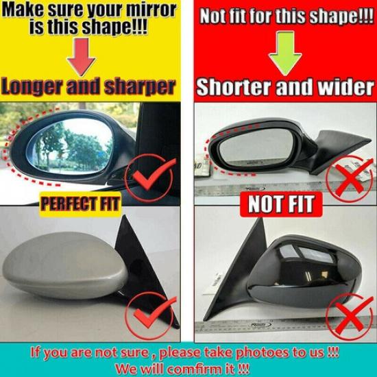 Pair Mirror Cover Cap Fits BMW E90 E93 PRE-LCI Gloss Black M3 Style Replacement
