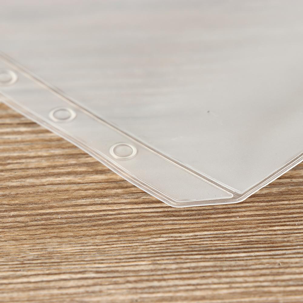 1/5PCS New Loose-leaf Plastic Zip Lock PVC Storage Matte Clear Pouch Bag