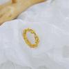 18K Gold Plated European Retro Chain Ring for Women