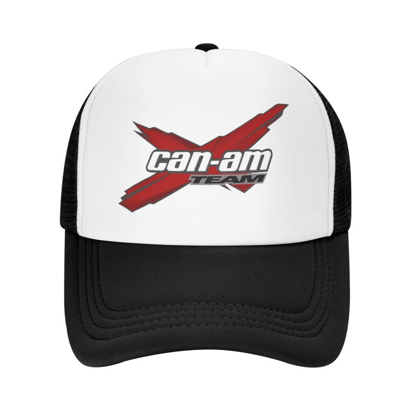 Custom BRP Can Am Logo Print Mesh Baseball Cap Summer Breathable Mesh Sun Hats Caps Unisex Outdoor Adjustable Casual Headwear