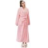 Women's & Men's Coral Fleece Bathrobe - Spring/Autumn, Thick Flannel, Long Couples Robe