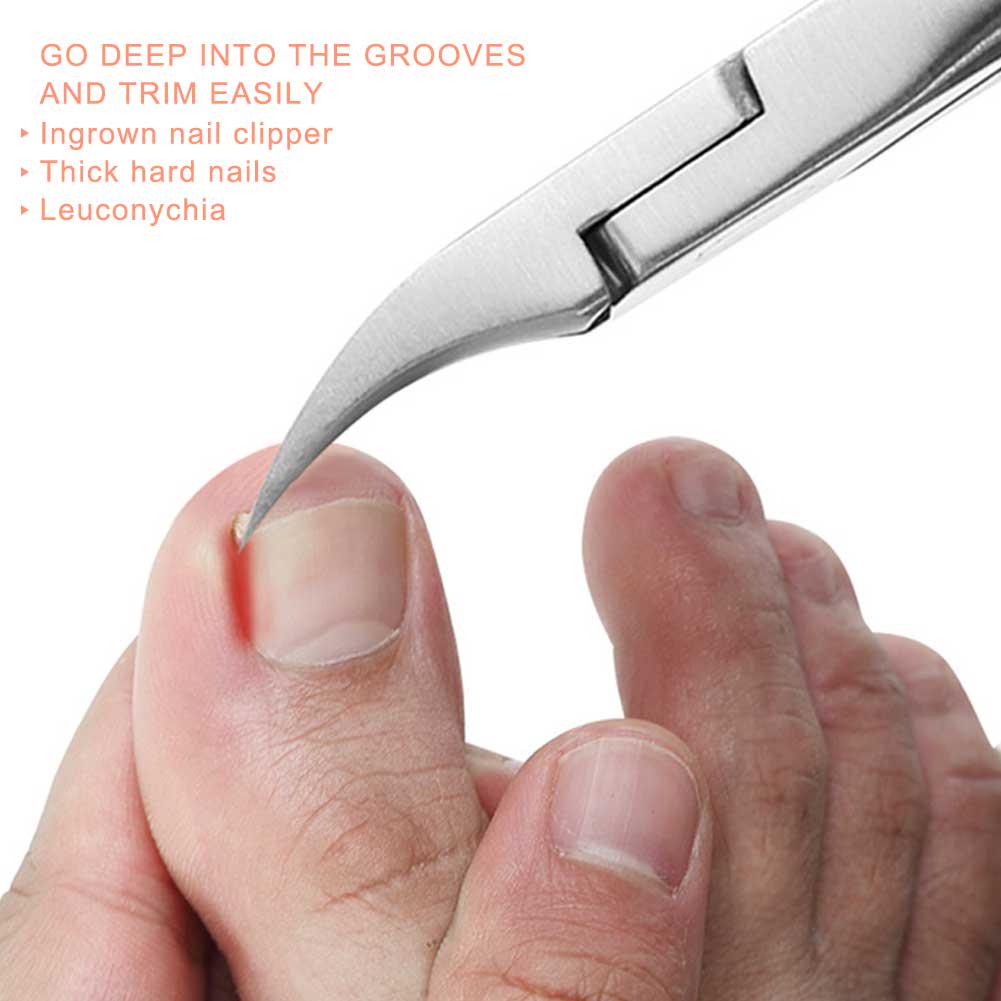 Ingrown Nail Clippers Dead Skin Removal Scissor Stainless Steel Pedicure ToolRose Gold