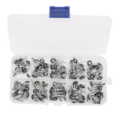 100Pcs Fishing Rod Guide Ring Set Ceramic Guide Eye Sets Boxed Fishing Rod Accessories