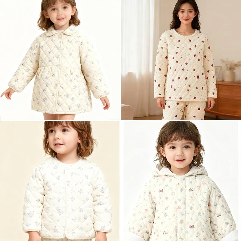 0,5 m/1 m/2 m Kleiner Blumendruck Verdickter Cord Quilt mit Baumwollstoff für Kosmetiktasche Kinderbekleidung DIY Nähstoff