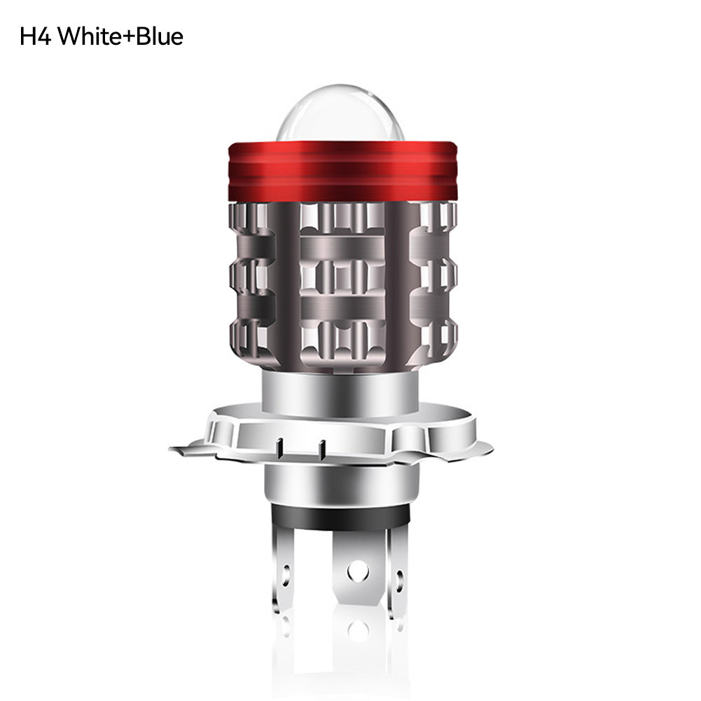 1pc H4 BA20D H6 LED Motorcycle Headlight CSP Dual Color White Yellow Hi Lo Beam Lens Fog Lamp for Motobike Scooter Running Light
