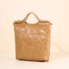 Cross-border leather whole tree paste hand scratching tannin real vegetable tanned cowhide tote bag handbag women's shoulder messenger bag bag
