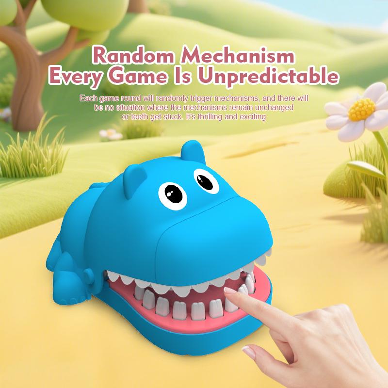 Hippo Bites Fingers Children's Trick Toys Boys and Girls Press Teeth Hippo Bites People Mouth Bites Hands Party Game