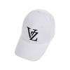 VARZAR Monogram Big Logo Overfit Buckle Cap White