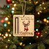 Personalized Cash Gift Tags Rustic Santa Reindeer Money Holder Ornament, Wooden Card Reusable Holiday Clip with Slot, Christmas Tree Hanging