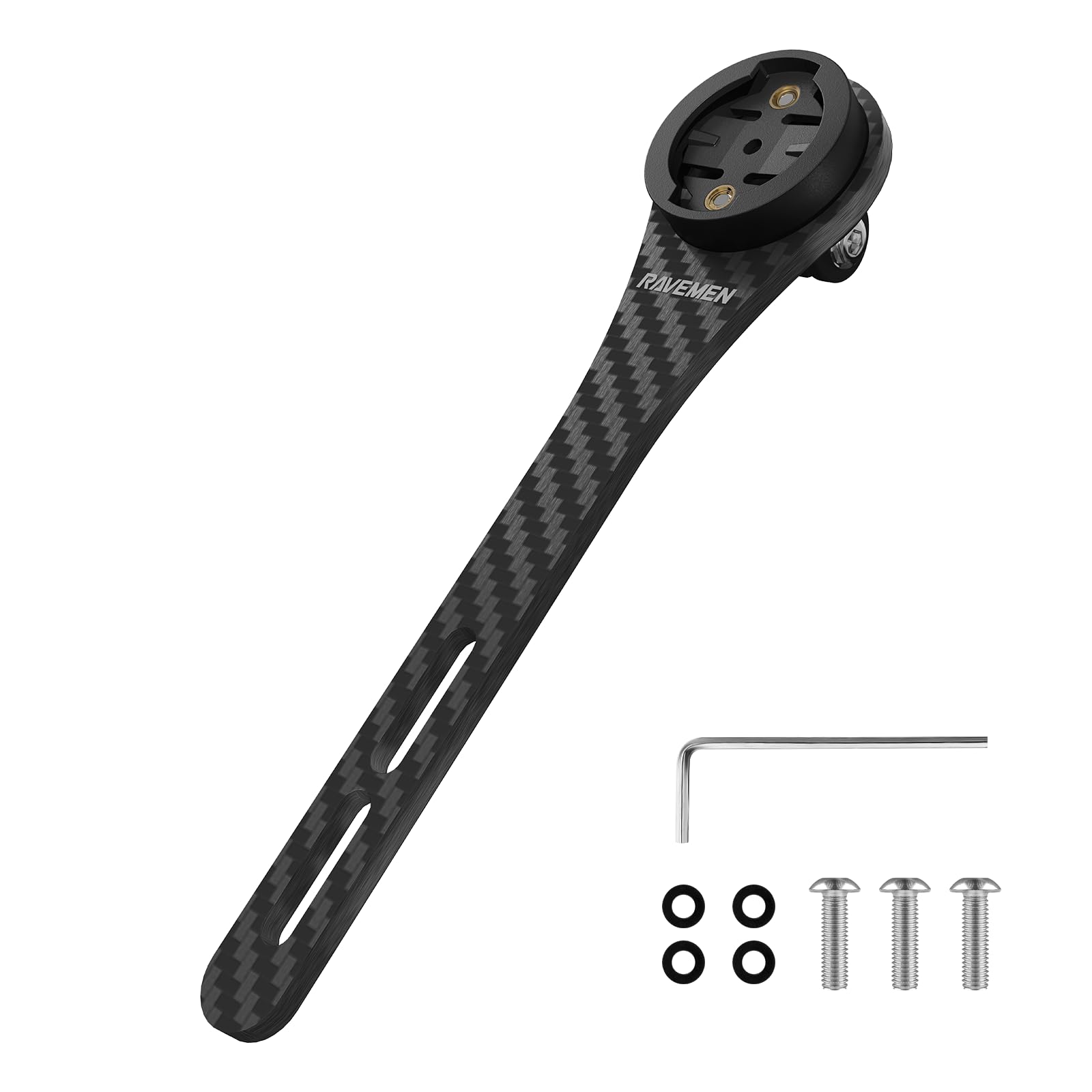 

RAVEMEN AOM03 Cycle Computer Carbon for and iGPSPORT Cycle Compatible with Includes GoPro Bicycle Direct from the Manufacturer Mount, Fiber, Garmin,