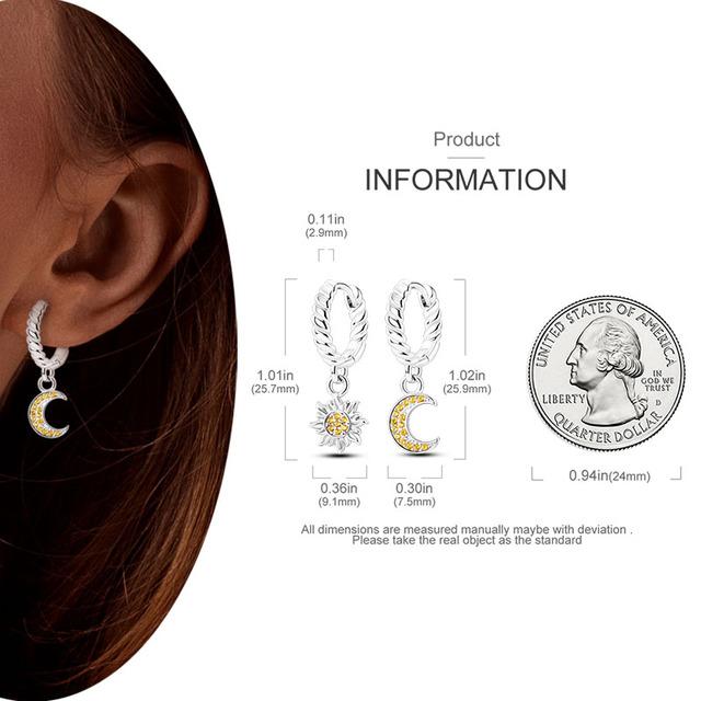 Craslymo Orecchini A Cerchio In Argento 925 Con Zirconi - 10 Mm Di Diametro, Ipoallergenici, Per Donna E Uomo, Regalo In Sacchetto Velluto - 5