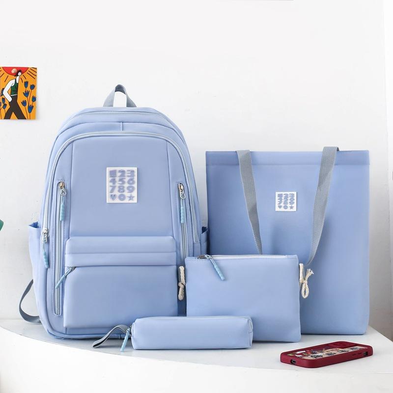 

TS JYL laptop bag,Korean Simple Casual Backpack Student Large Capacity School Handbag One size fits all синий