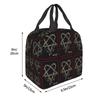 Heartagram Him Music Band Logo Insulated Lunch Bag for Women Children Portable Food Boxes Thermal Lunch Box Tote