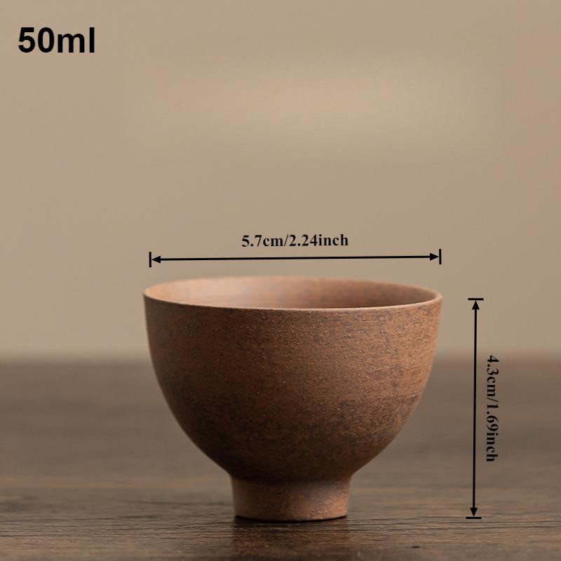 

Ретро ручной работы чайная чашка керамические мастерские чашки бытовые китайские кунг-фу чайные аксессуары старая каменная глина чайные чашки японские чайные пиалы