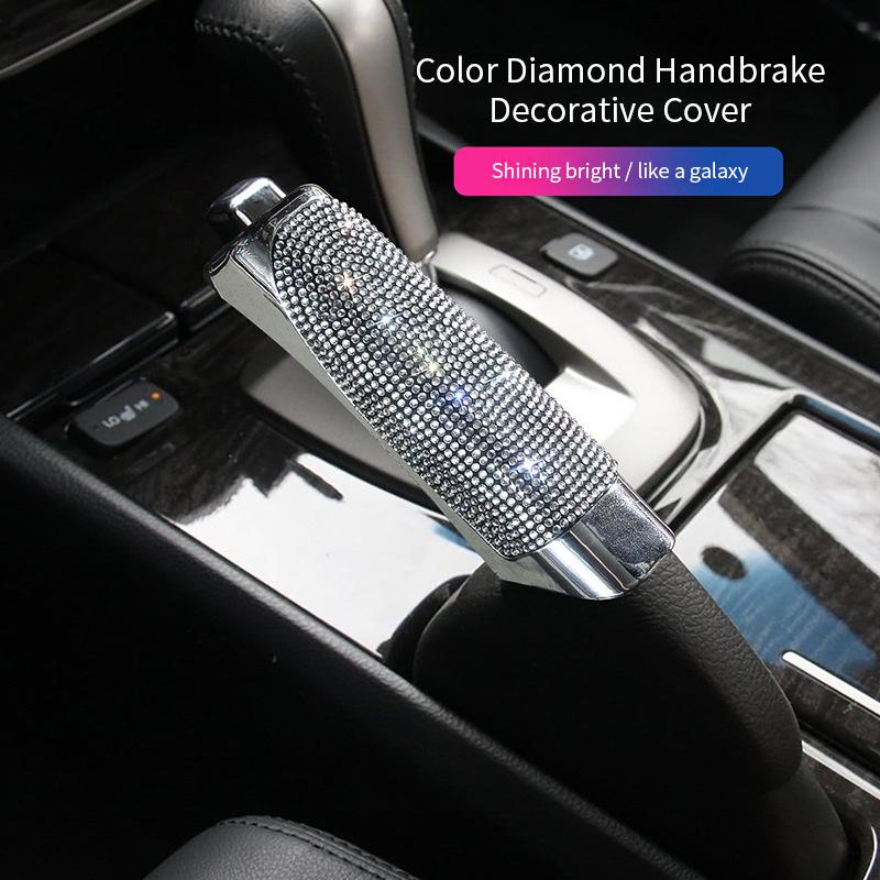 Bling Luxury Car Gears Handbrake Cover Car Decoration Car Styling Diamond Pink Black Car Assessoires Interior for Women Girls