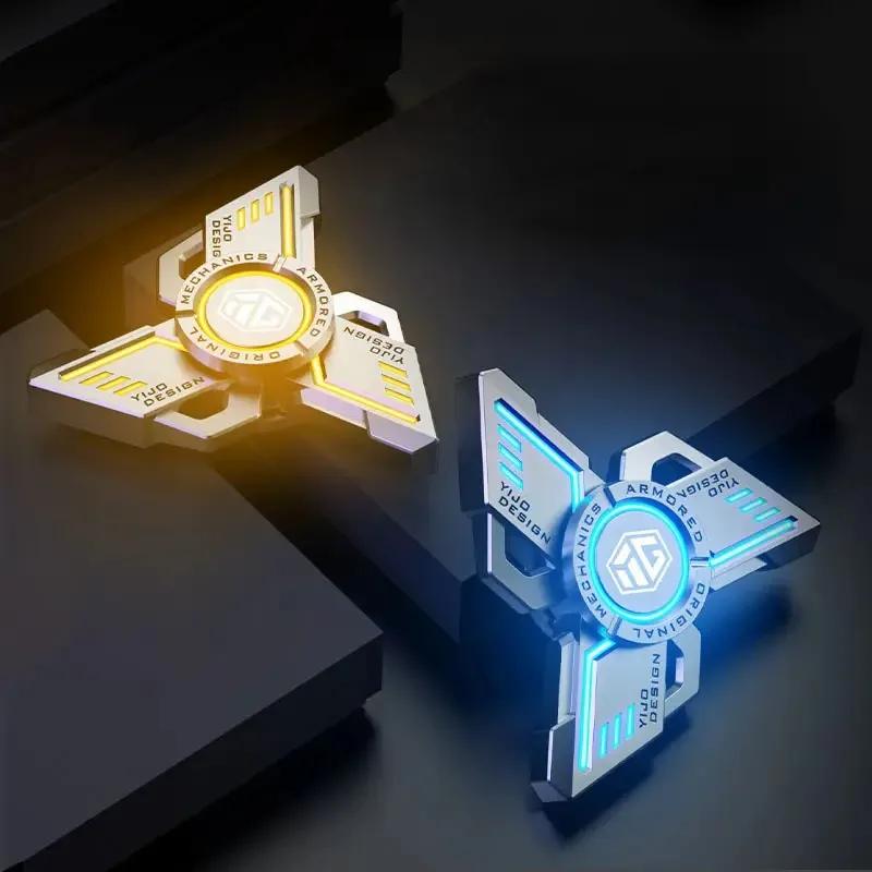 Stress Relief Toy Antistress EDC Luminous Fidget Spinners Alloy Metal Hand Spinner Noctilucent Gyro Stress Relief Cube for Adult