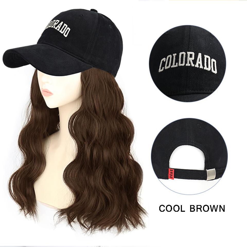 Synthetic Baseball Cap Hair Wig Pink Cap Hair Extensions Naturally Connect  Adjustable Hat Wig Heat Resistant Daily Use Wig