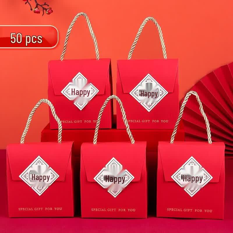 50-Pack Wedding Candy Favor Boxes & Bags