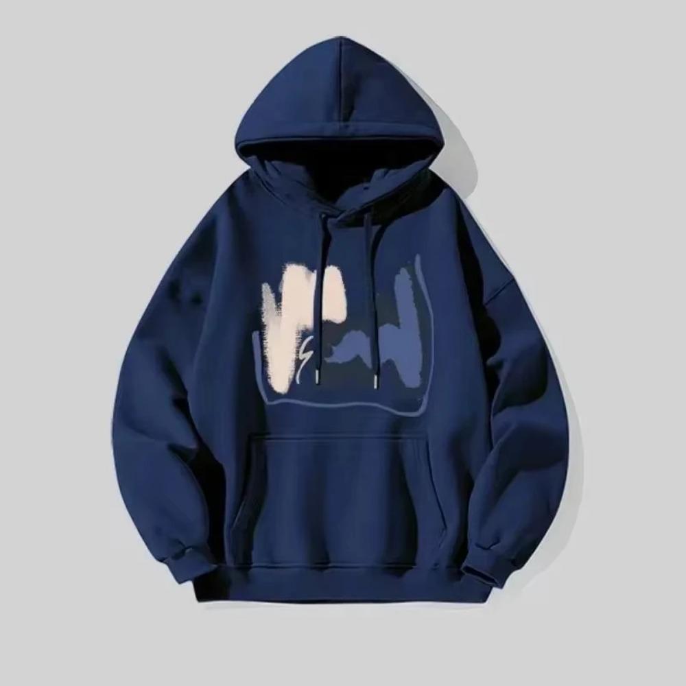 Men and Women for Spring Autumn Fashion Casual Hooded Sweatshirt Fashion Simple Loose Breathable Print Hoodie