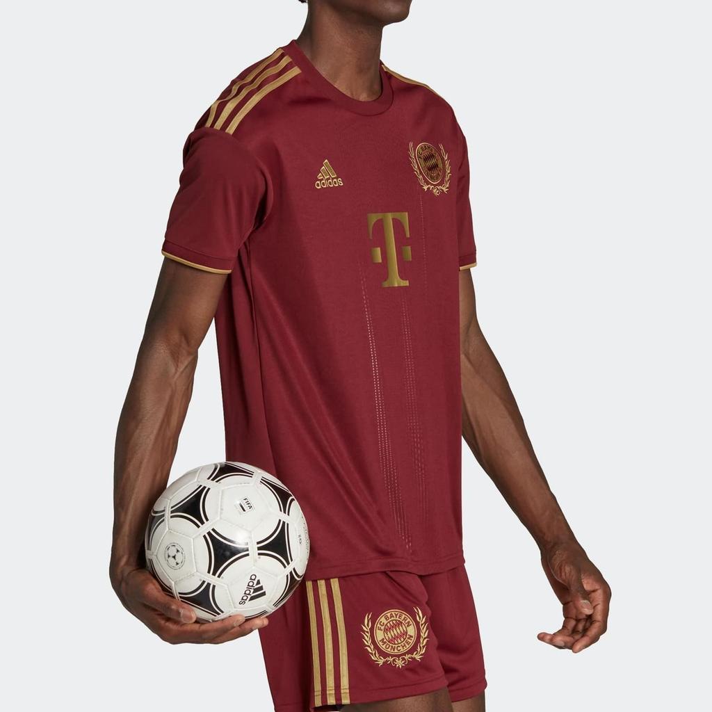 adidas FC Bayern München Schwarzes Fußballtrikot Herren Dunkelrot IC1435