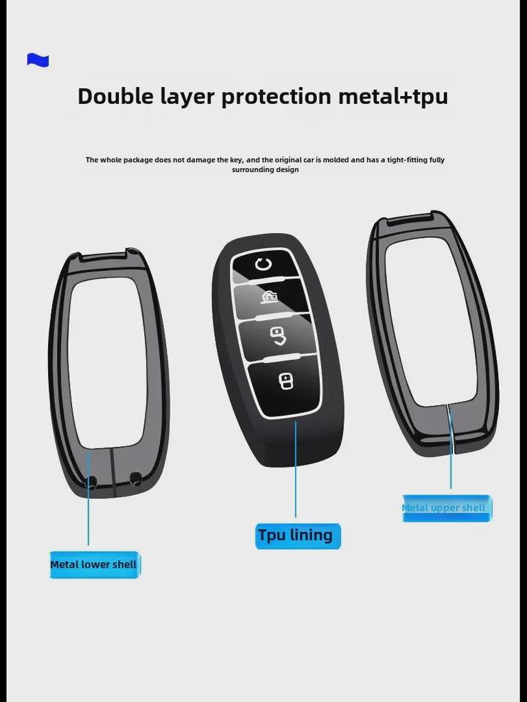 Denza N7 Schlüsselabdeckung: Passend für 24 Modelle, kompatibel mit N8-, D9-, D9dmiev-, Z9- und Z9GT-Autos; Herren Autotasche & Schnallenschale
