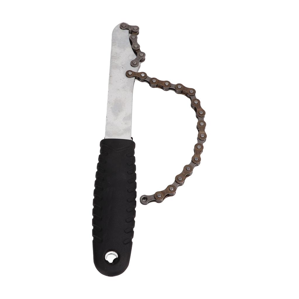 Bike Cassette Chain Wrench Steel Ergonomic Design Bike Chain Whip Tool for Outdoor Mountain Bike Repair