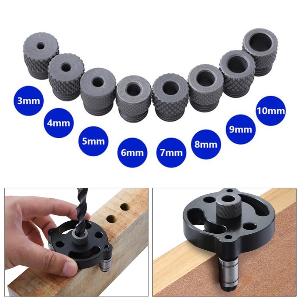 Drill Sleeve Woodworking Drill Locators Stainless Steel Bushing Dowelling Jig Wood Drilling Guide Locators 3-10mm