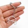 Heartbeat Soundwave Earphone Keychain with Stainless Steel Pendant