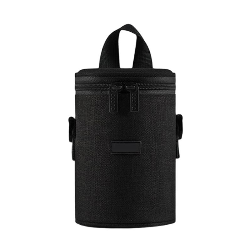 Portable Lens Storage Bag Cylindrical Design Featuring Oxford Cloth Protect Equipment from Scratches and Moisture