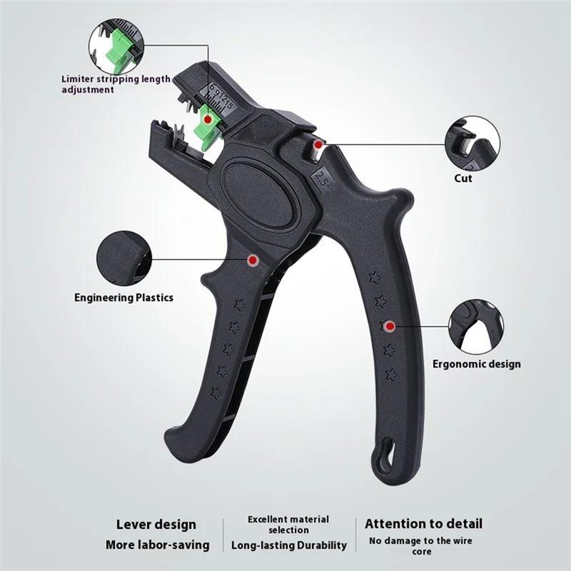 A96I-Automatic Wire Stripper And Cutter Pliers,Multi-Functional Self-Adjusting Wire Stripping Tool,Electrician Cable Stripper