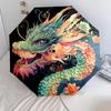 Dragon with Colorful Wings  pattern, automatic folding umbrella, portable and foldable design, 8 ribs, a Christmas or birthday gift.