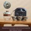 Portable Hand-Painted Travel Tea Set with One Pot and Four Cups – Perfect Business Gift