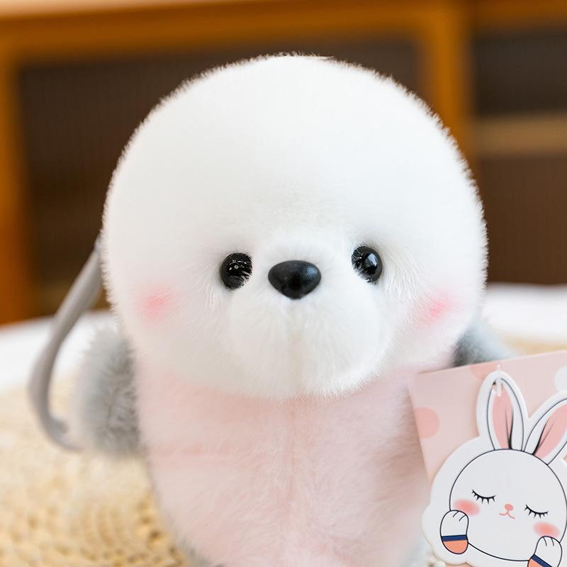 Ocean Series Plush Toy Keychain: Shark, Seal, Dolphin Desk Ornaments & Backpack Pendants