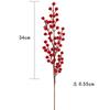 2Pcs Artificial Red Berry Bouquet Stem Fake Plant for Christmas Tree Decoration Home Decor New Year Gift Navidad Party Supplies