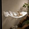 Amphibian Resting Simulated Leaf Lizard Habitat Decoration with Suction Cup for Gecko Frog Small Reptile Tank Use