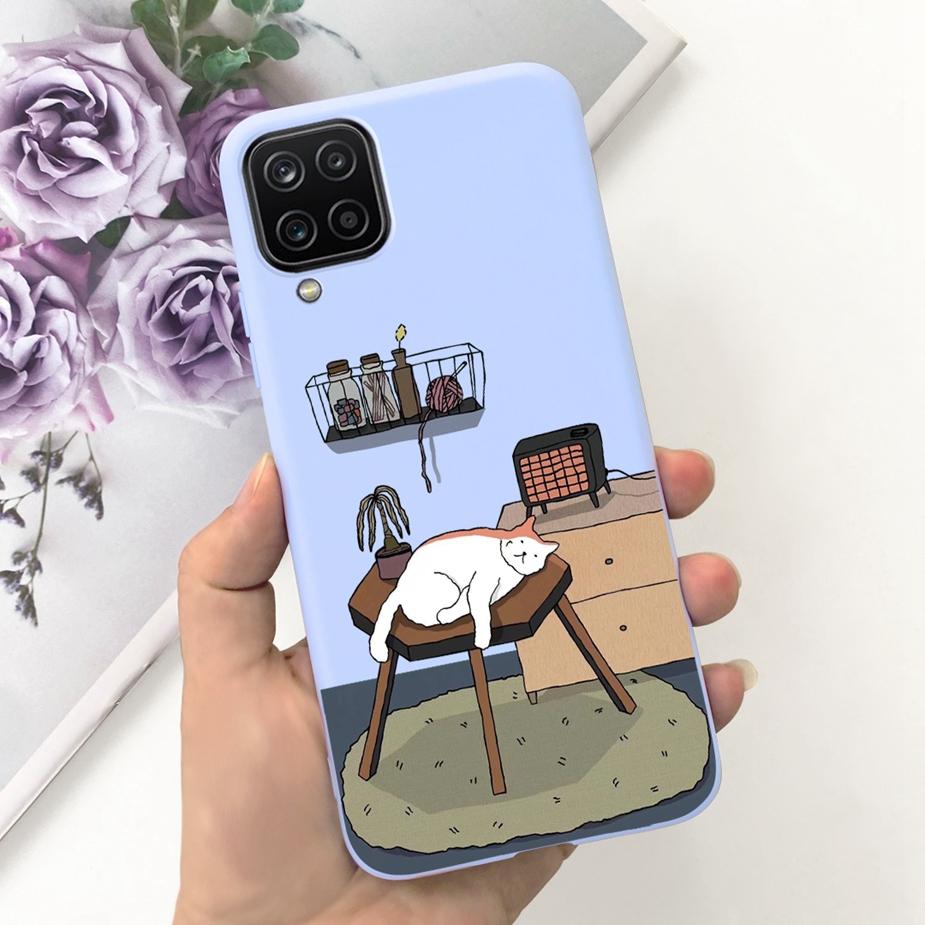 For Samsung Galaxy A12 Case M12 F12 Cute Fashion Candy Painted Back Cover Phone Case For Samsung A12 M 12 Galaxy M12 Soft Fundas