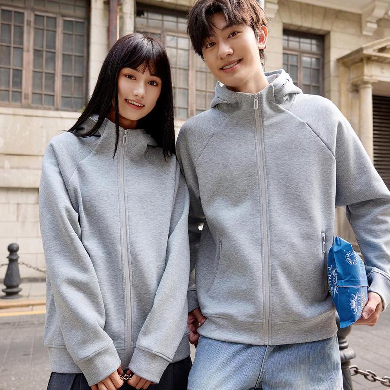 Men's Fashion Trend Loose Hooded Sweatshirt - Autumn/Winter Couple Jacket with Logo Print