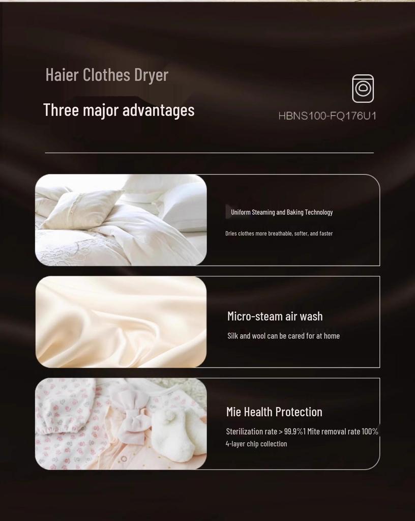 Haier HBNS100-FQ176U1 10kg Dual-Core Heat Pump Clothes Dryer