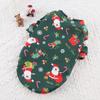 Medium and large dog cat teddy than the bear dog clothes velvet Christmas print cat sweater winter pet supplies