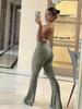European Women's High Waist Flare Yoga Pants - Fitness & Casual Wear