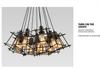 American Retro Industrial Chandelier with Creative Design for Bar and Living Room