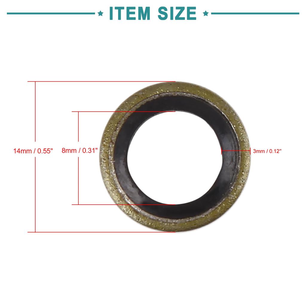 ACROPIX Crush Washers Car Accessories Bronze Color - 25 Pack