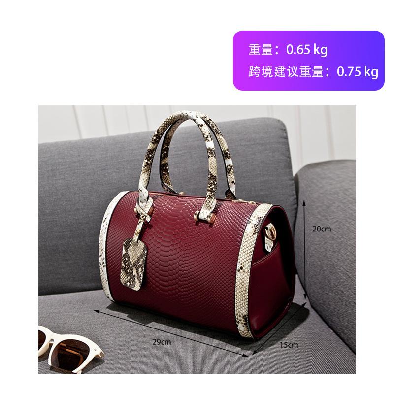 New snake pattern pillow bag Boston handbag women's bag shoulder oblique span bag