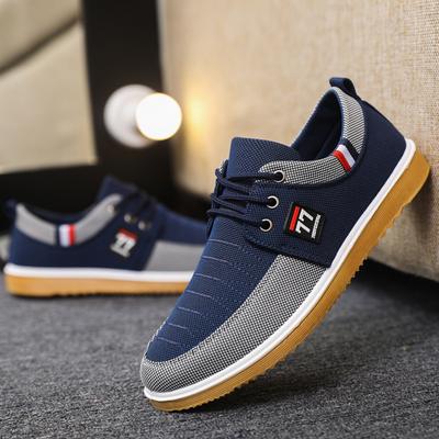Large Size Men's Fashion Color Block Breathable Commercial Walking Shoes, Comfortable, Non-slip and Durable Soft-soled Shoes