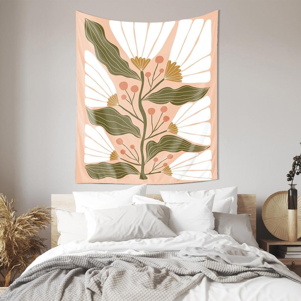 Elegant Floral Wall Hanging Modern Minimalist Decorative Wall Art Tapestry